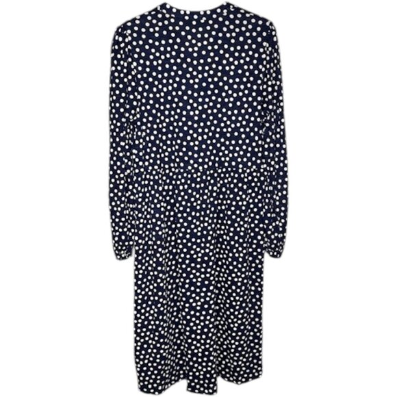 Boden Naomi Relaxed Jersey Dress - French Navy/Abstract Dot 10L - Picture 7 of 10